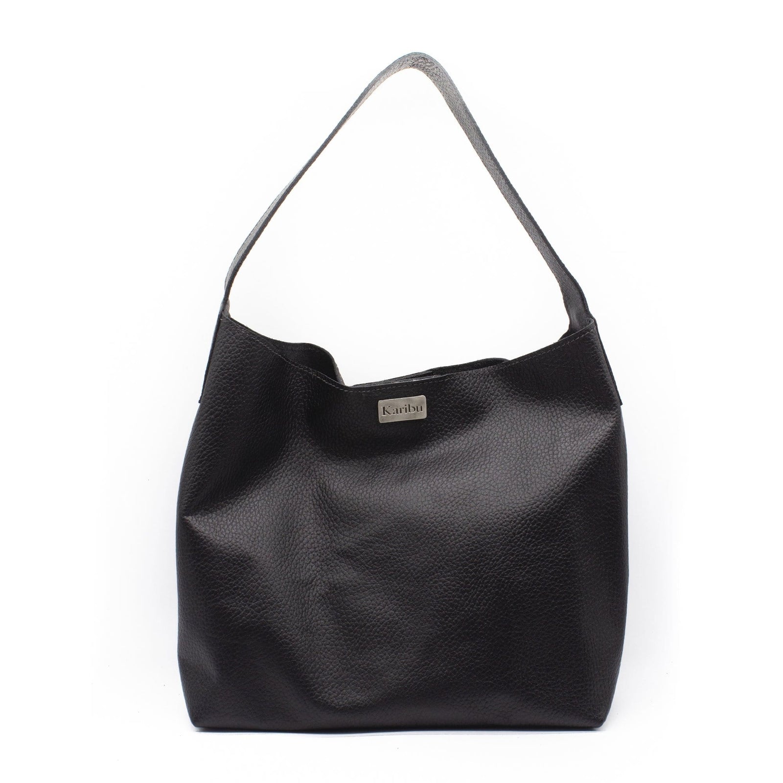 Cartera Dominique Negra - vista lateral