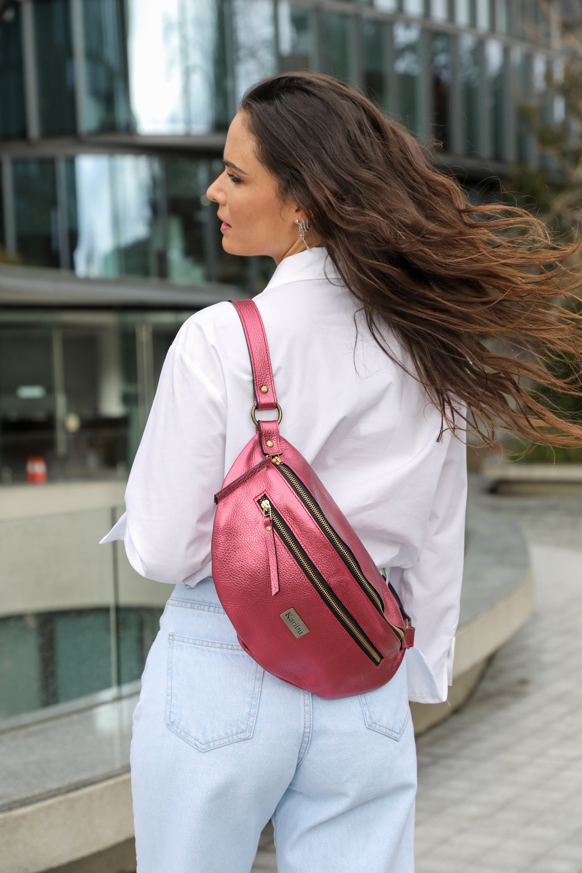 Banano grande Rosado metalizado