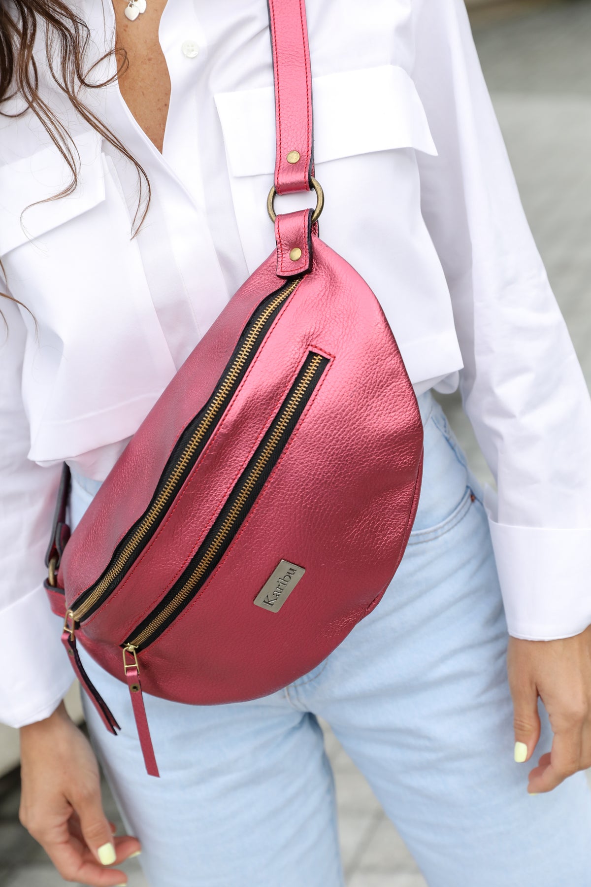 Banano grande Rosado metalizado