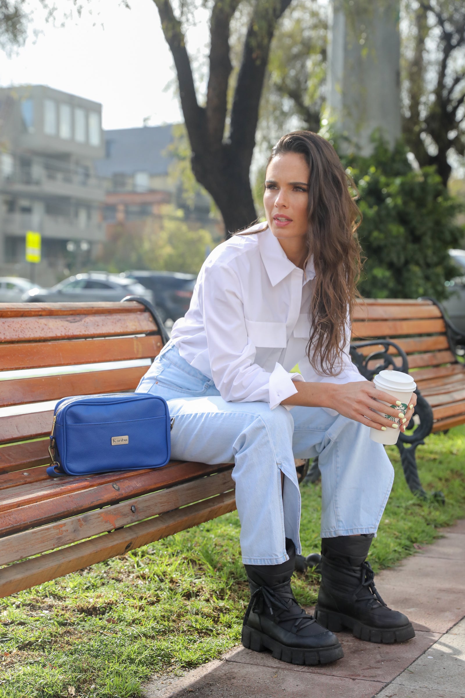 Cartera Rosario azul