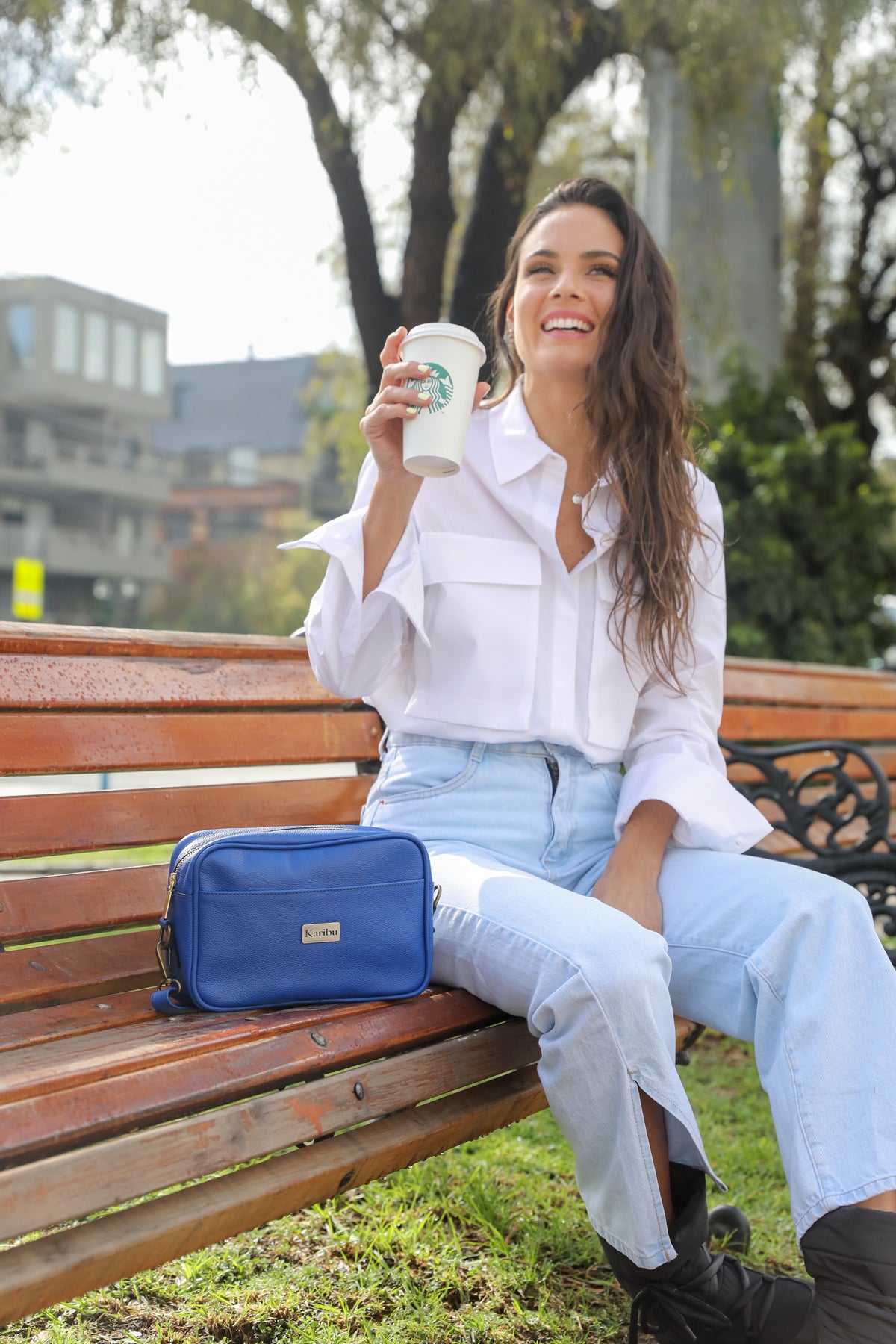 Cartera Rosario azul