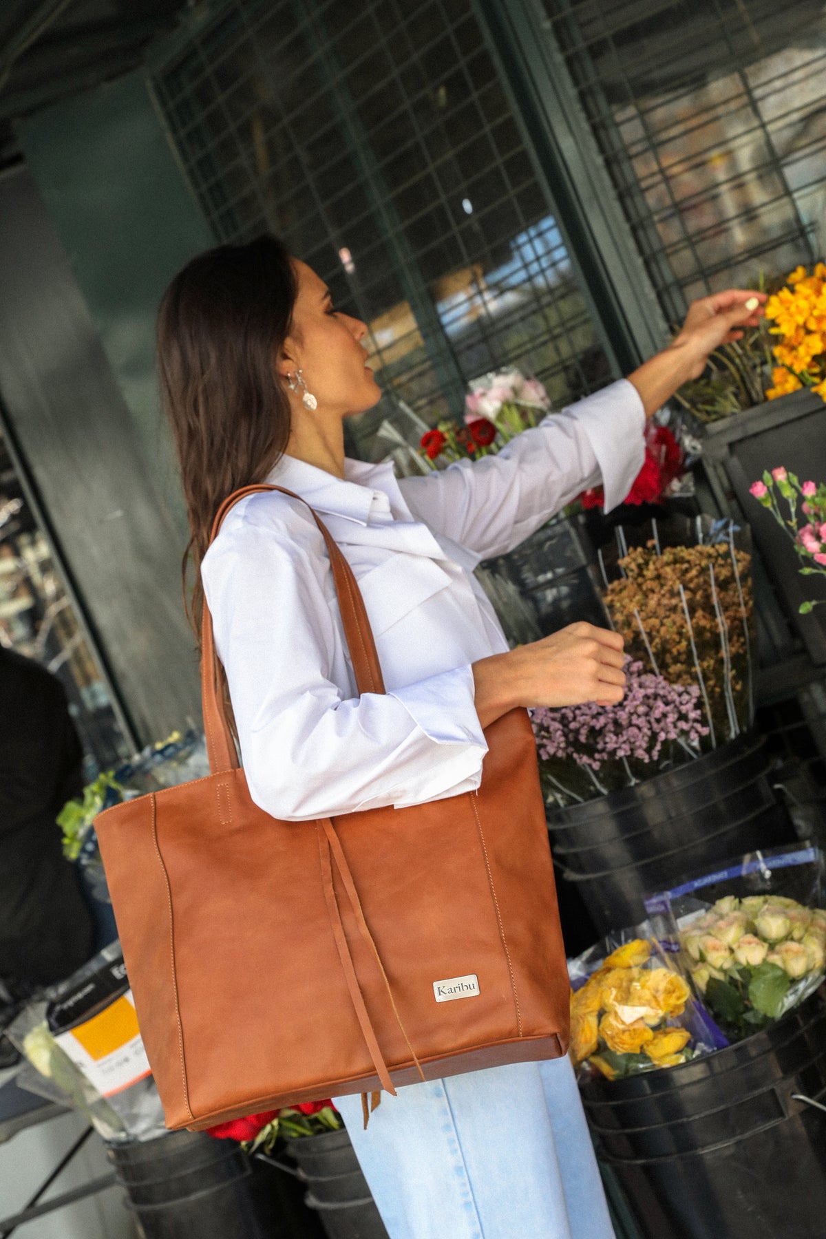 Cartera Florencia Grande Cafe claro