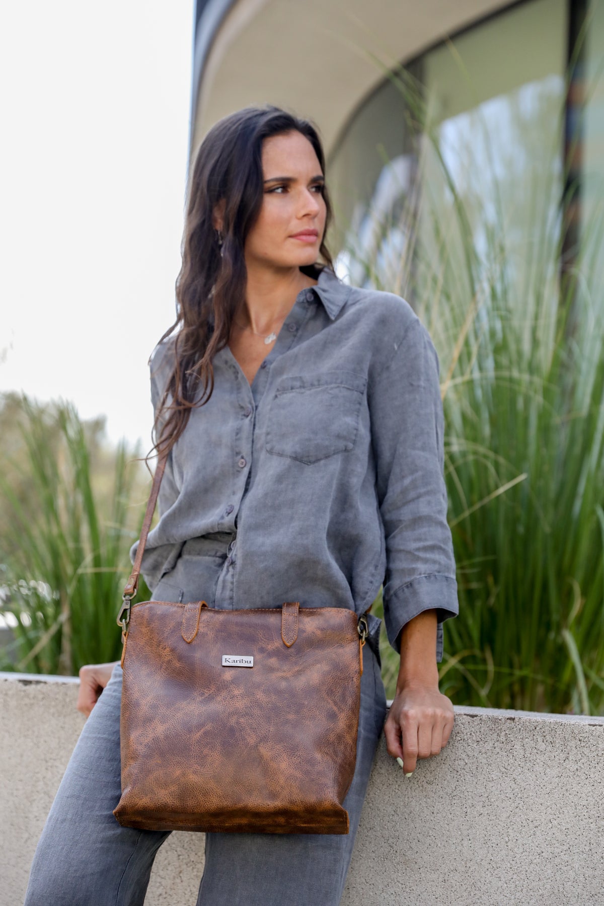 Cartera Kika Cafe Jaspeado