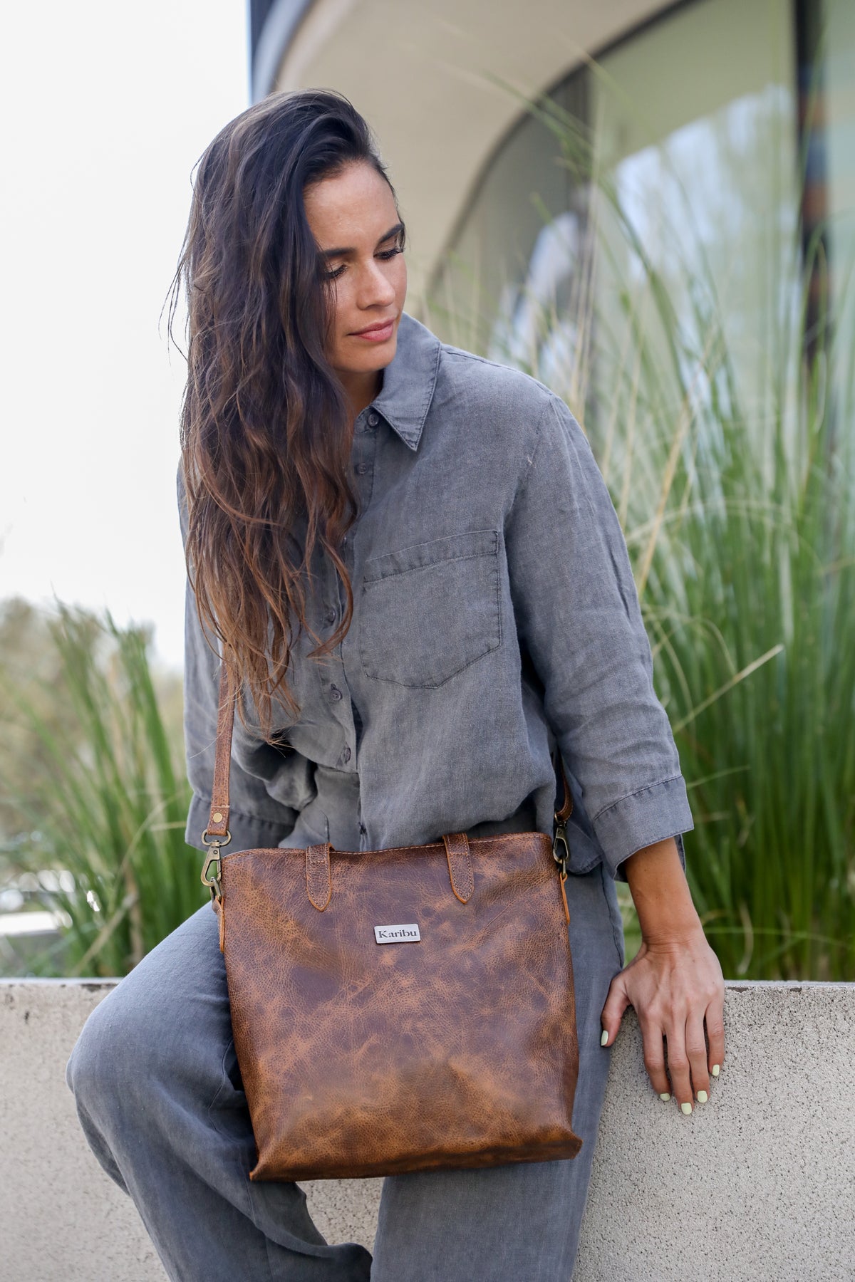 Cartera Kika Cafe Jaspeado