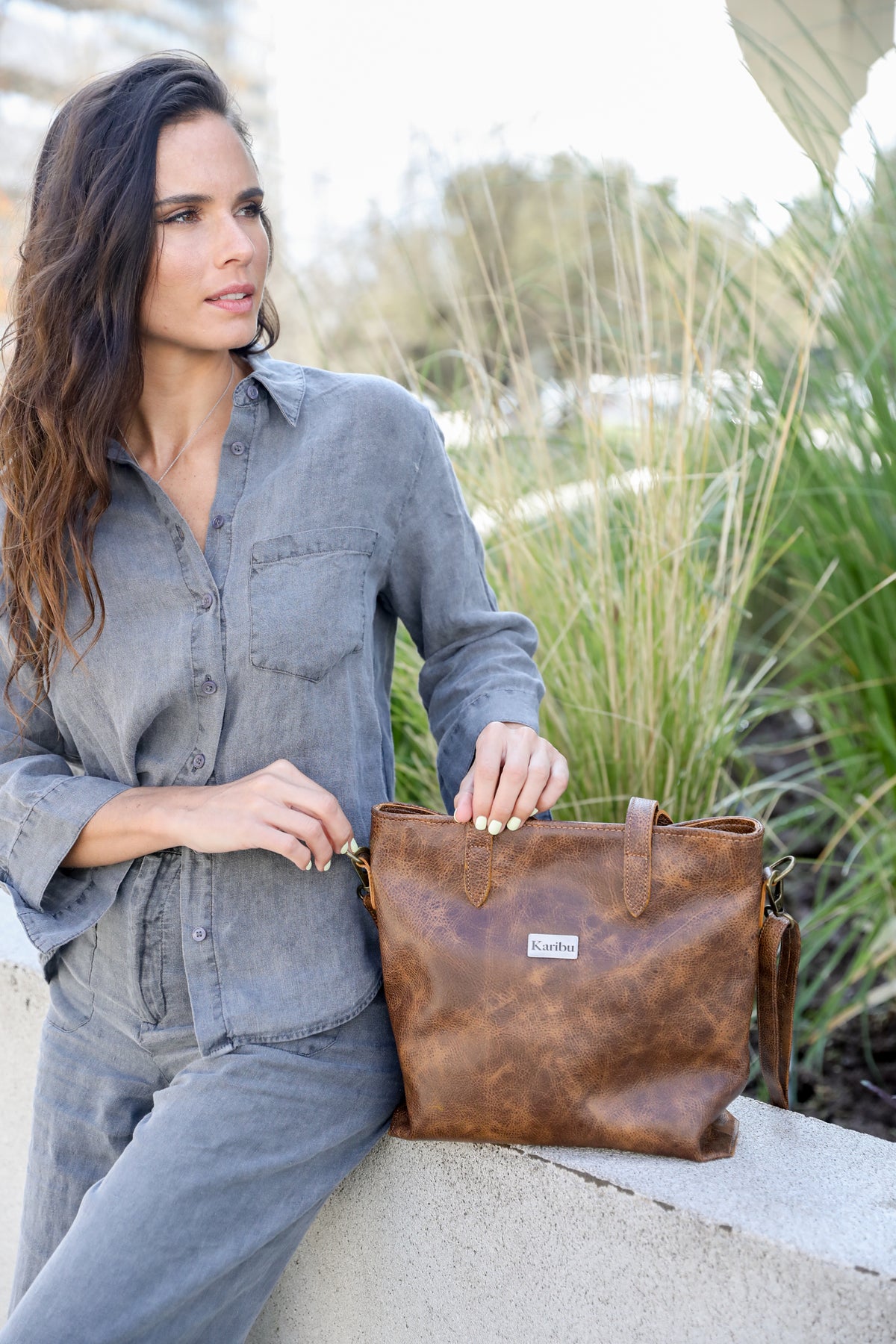 Cartera Kika Cafe Jaspeado