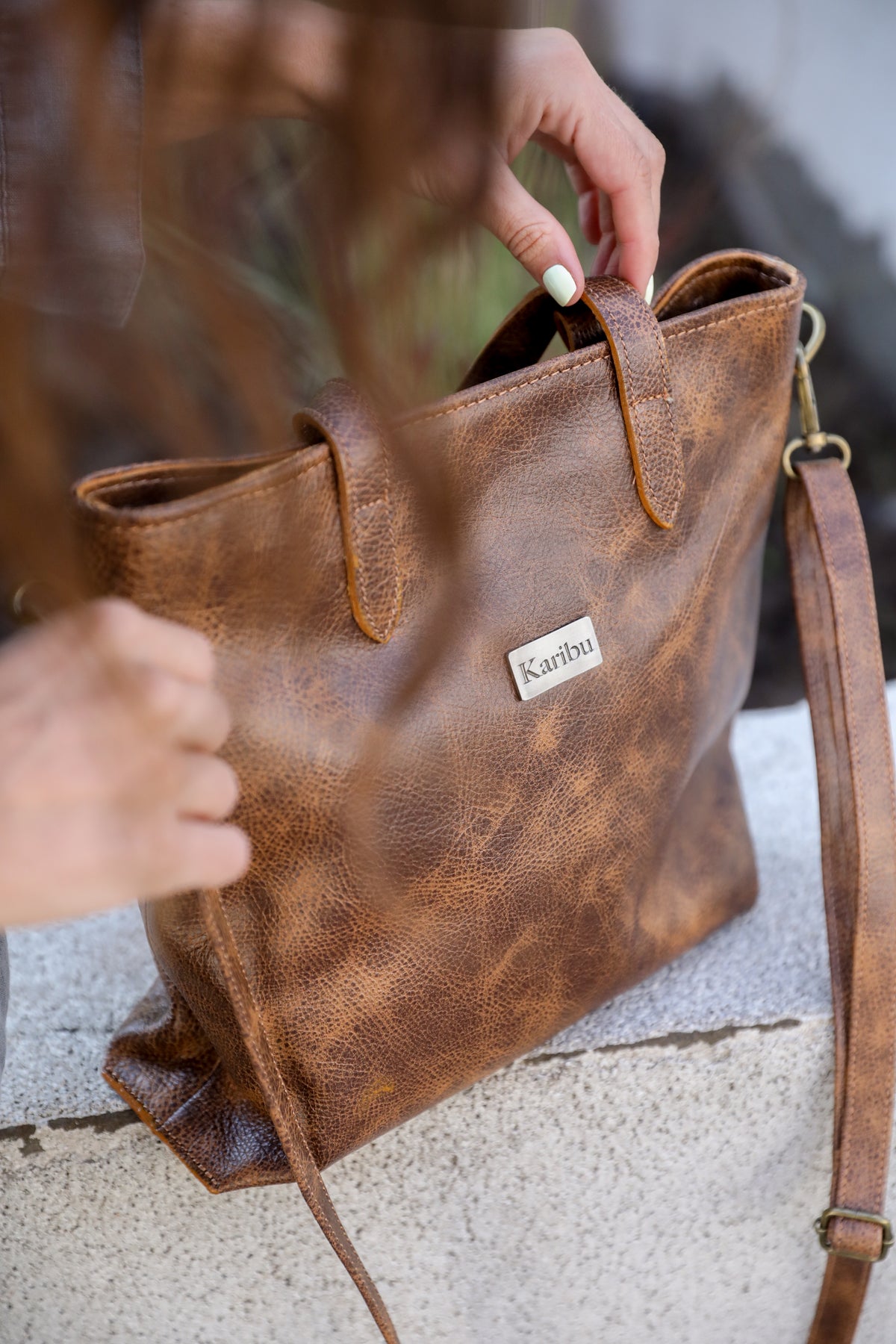 Cartera Kika Cafe Jaspeado