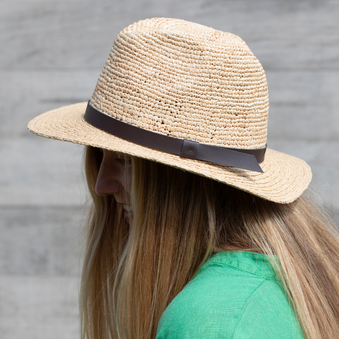 Sombrero raffia beige