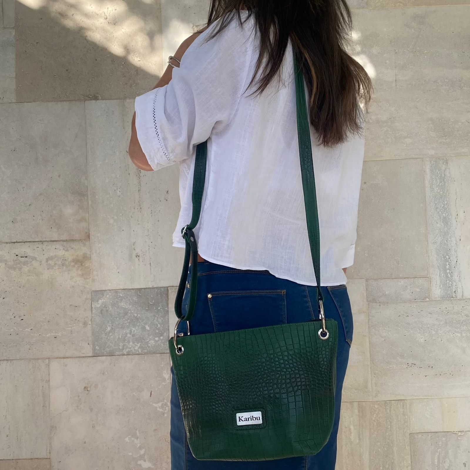 Cartera Josefa Verde Textura