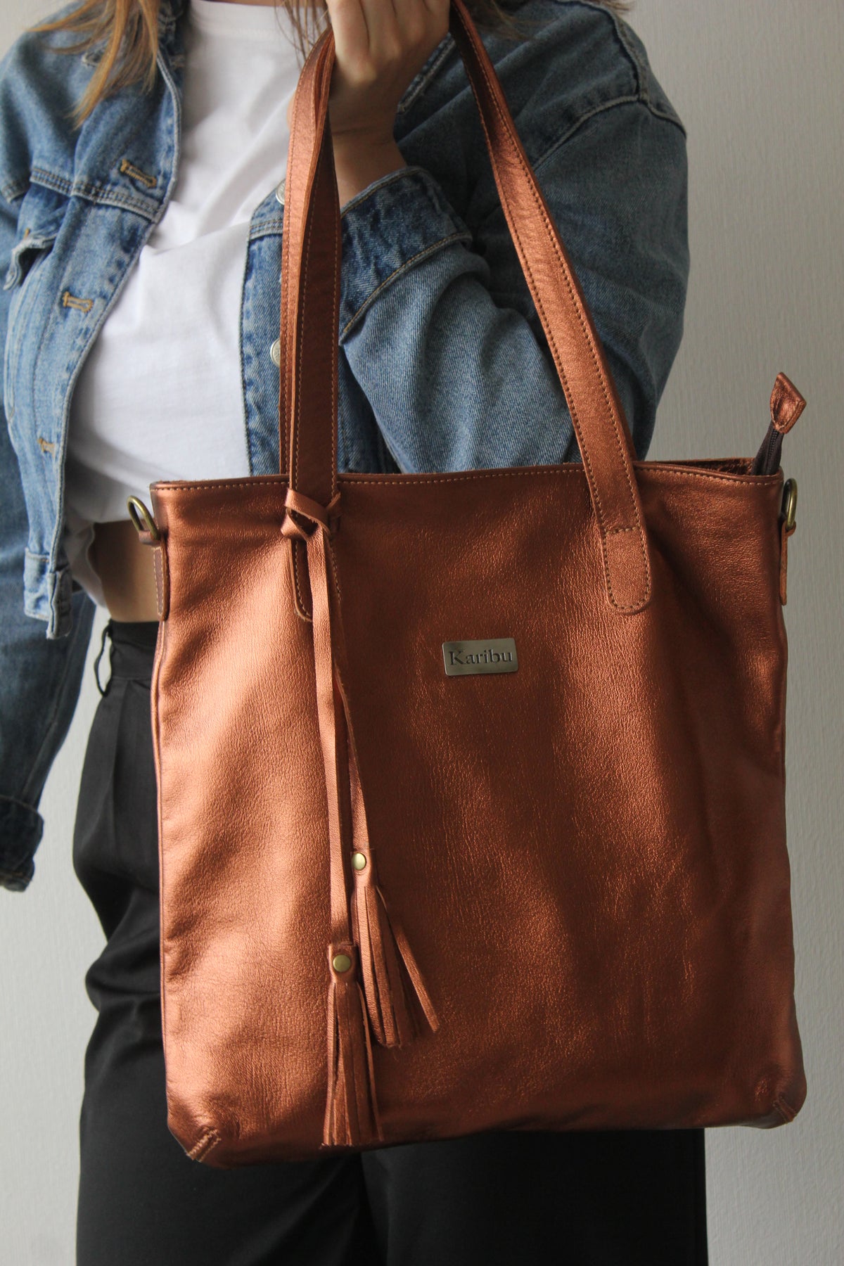 Cartera Olivia Cobre