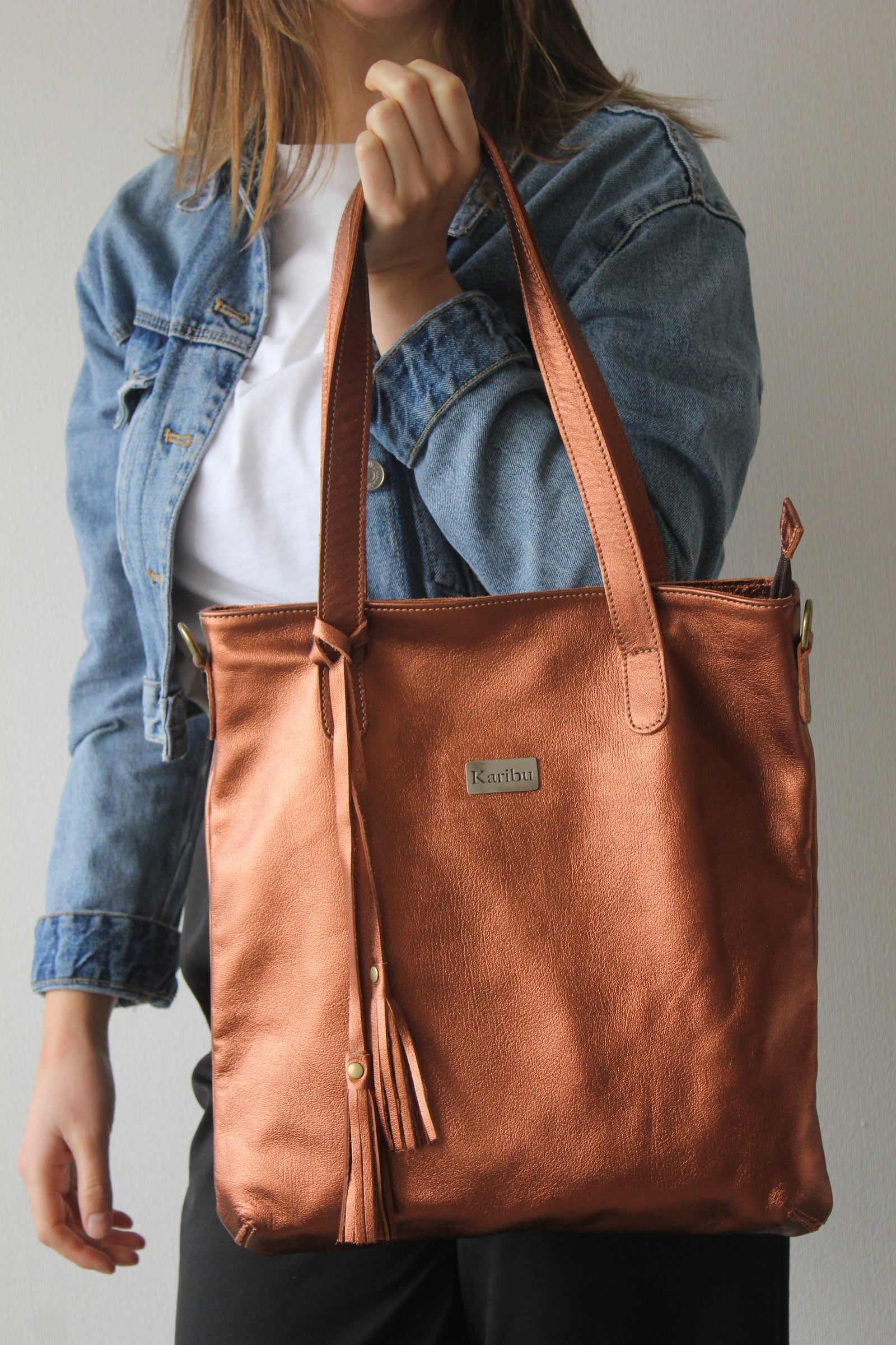 Cartera Olivia Cobre