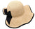 Sombrero raffia beige lazo negro