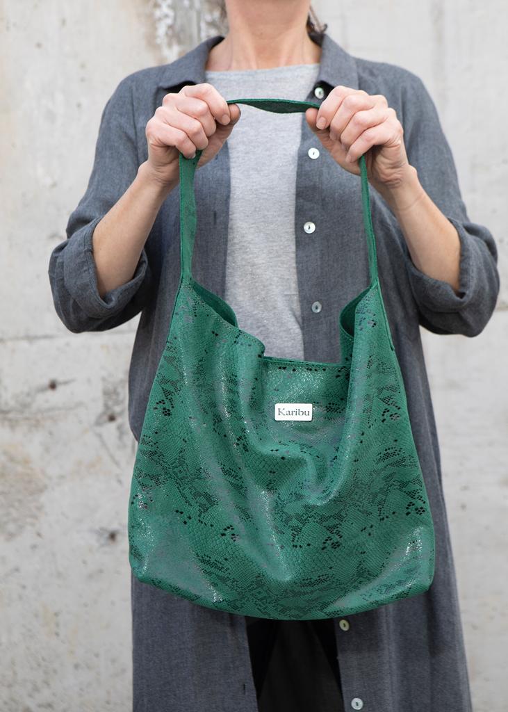 Cartera Dominique Verde textura