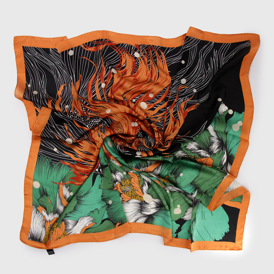 Pañuelo grande estilo marino naranjo