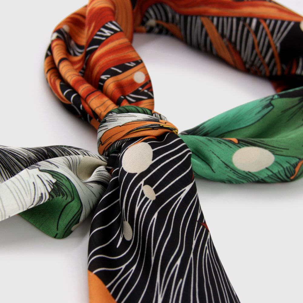 Pañuelo grande estilo marino naranjo