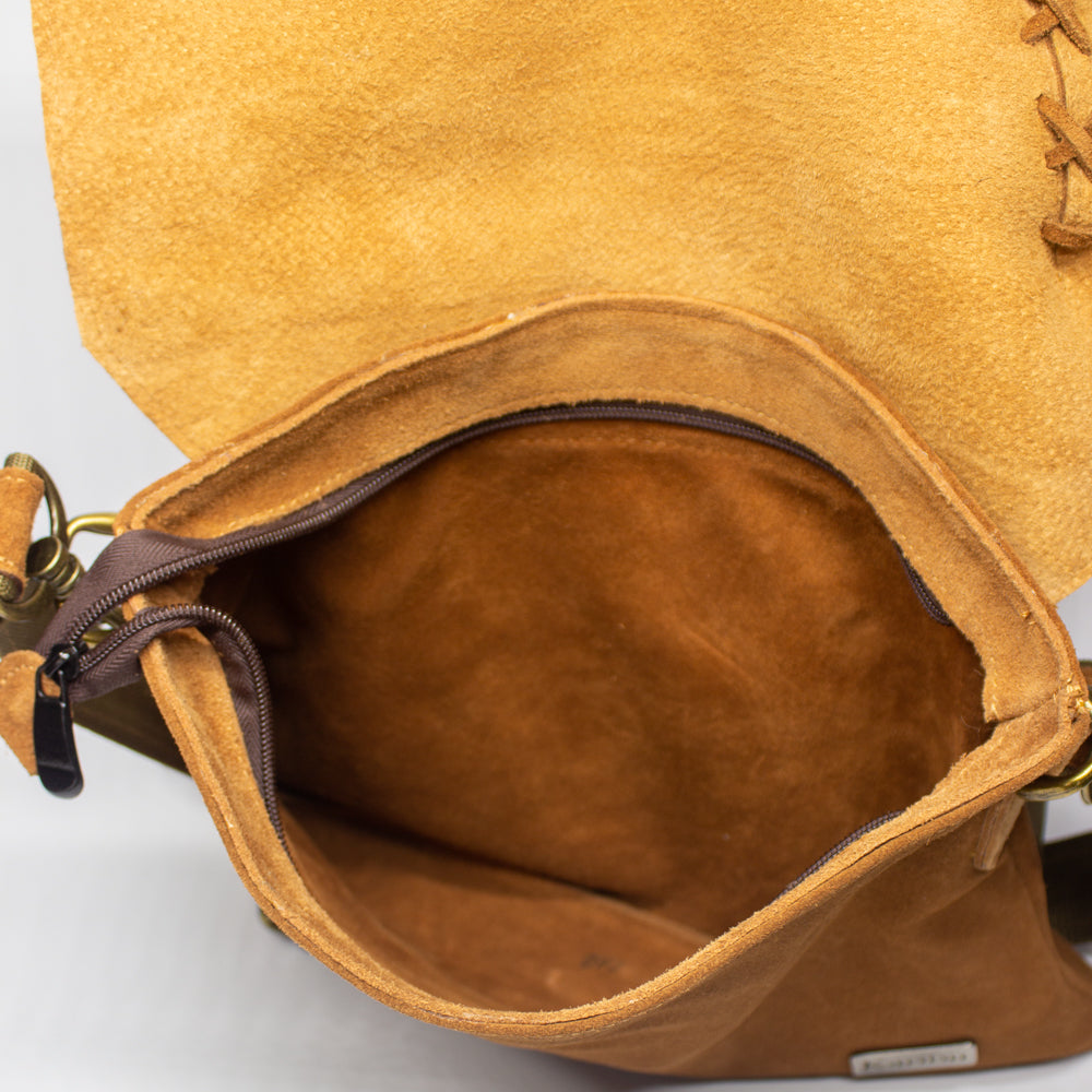 Cartera Trenza Cafe Caramelo