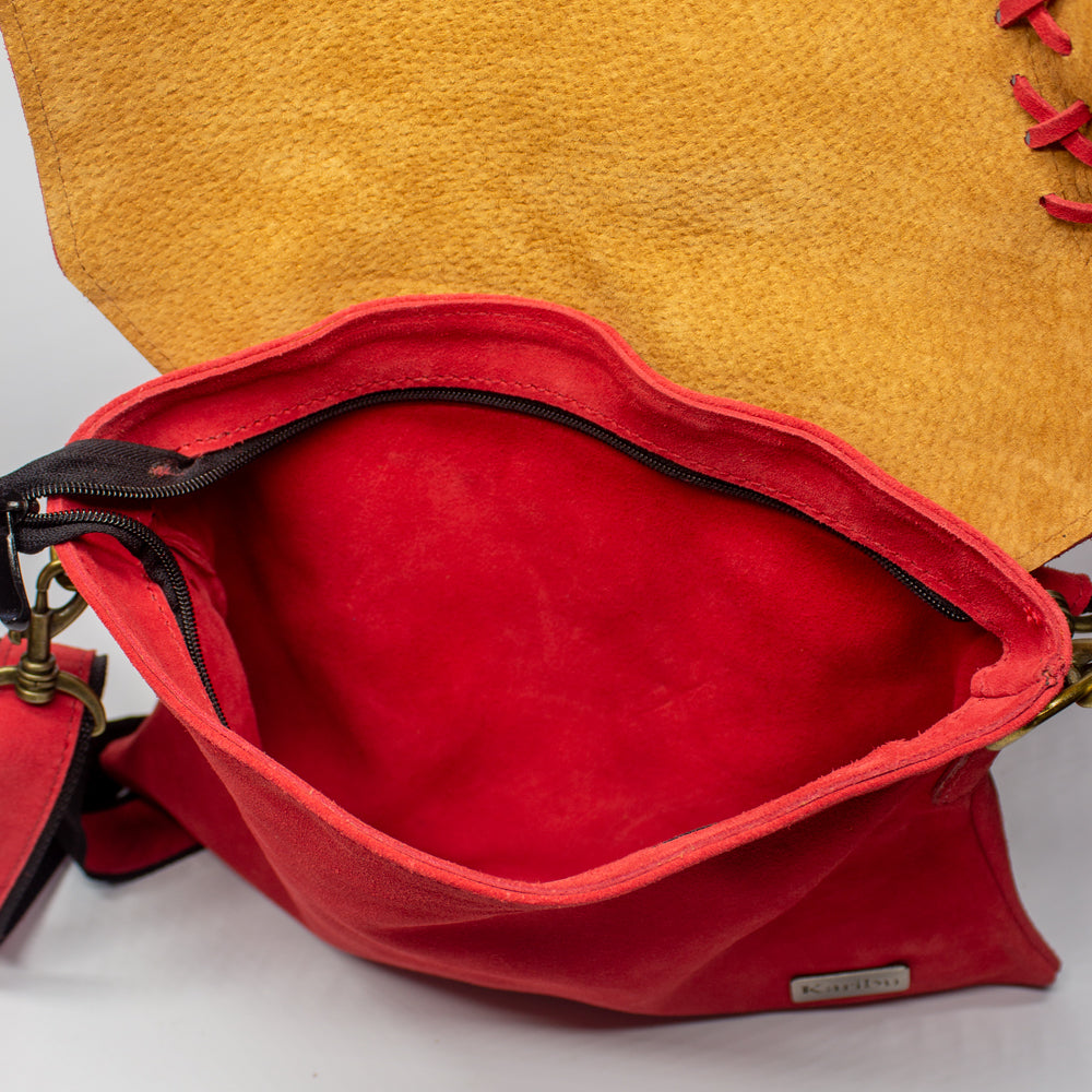 Cartera Trenza Roja
