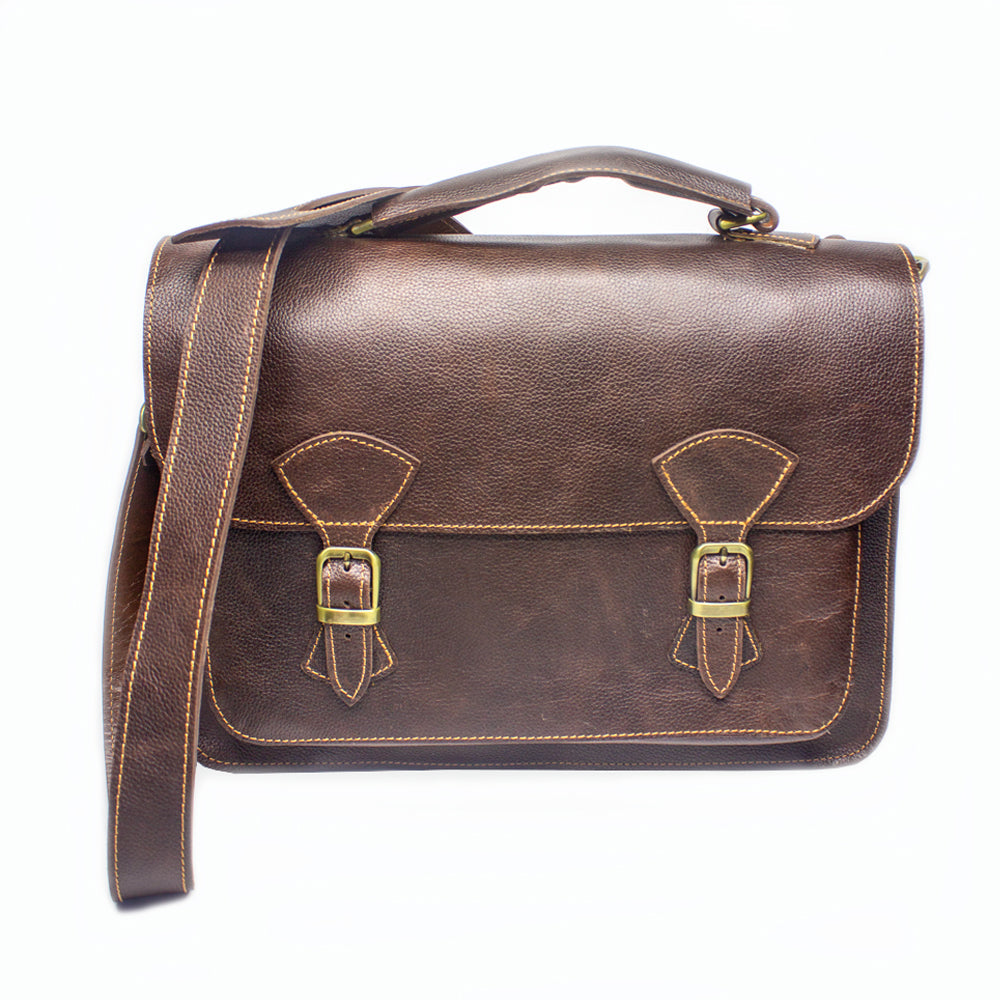 Maletin de Cuero Café Oscuro