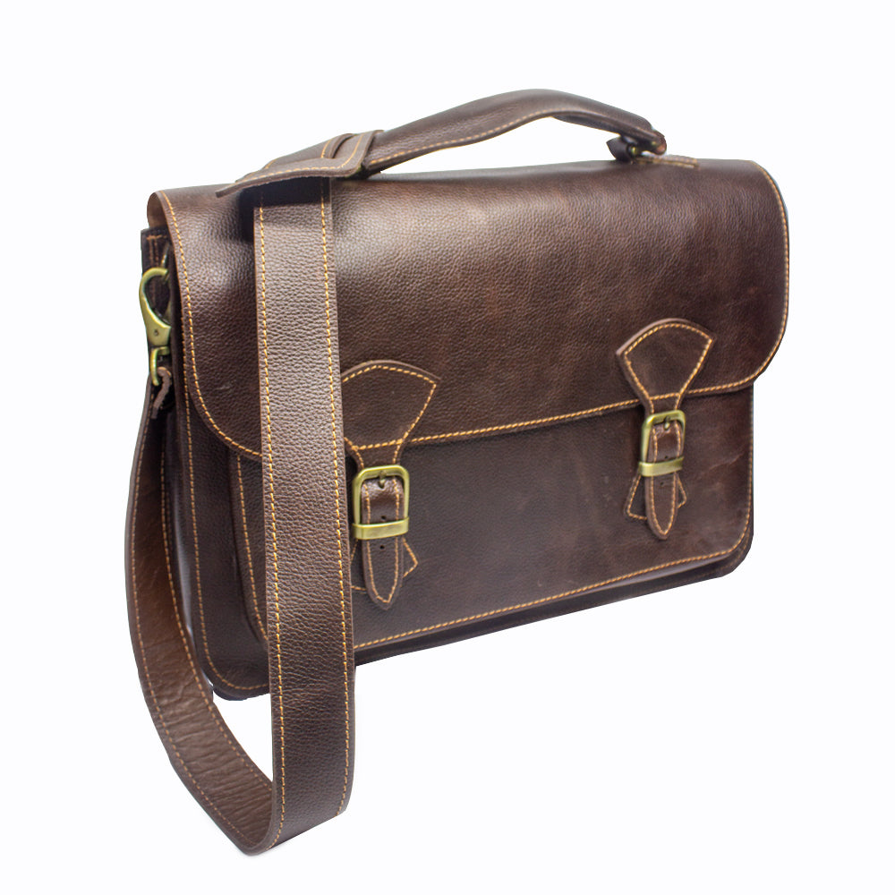 Maletin de Cuero Café Oscuro