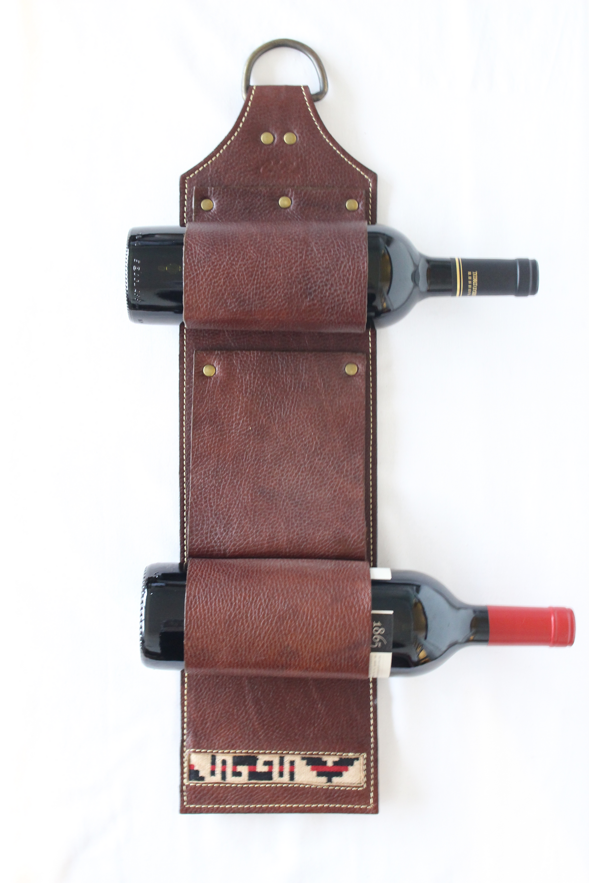 Porta Vinos Pared Cuero Cafe