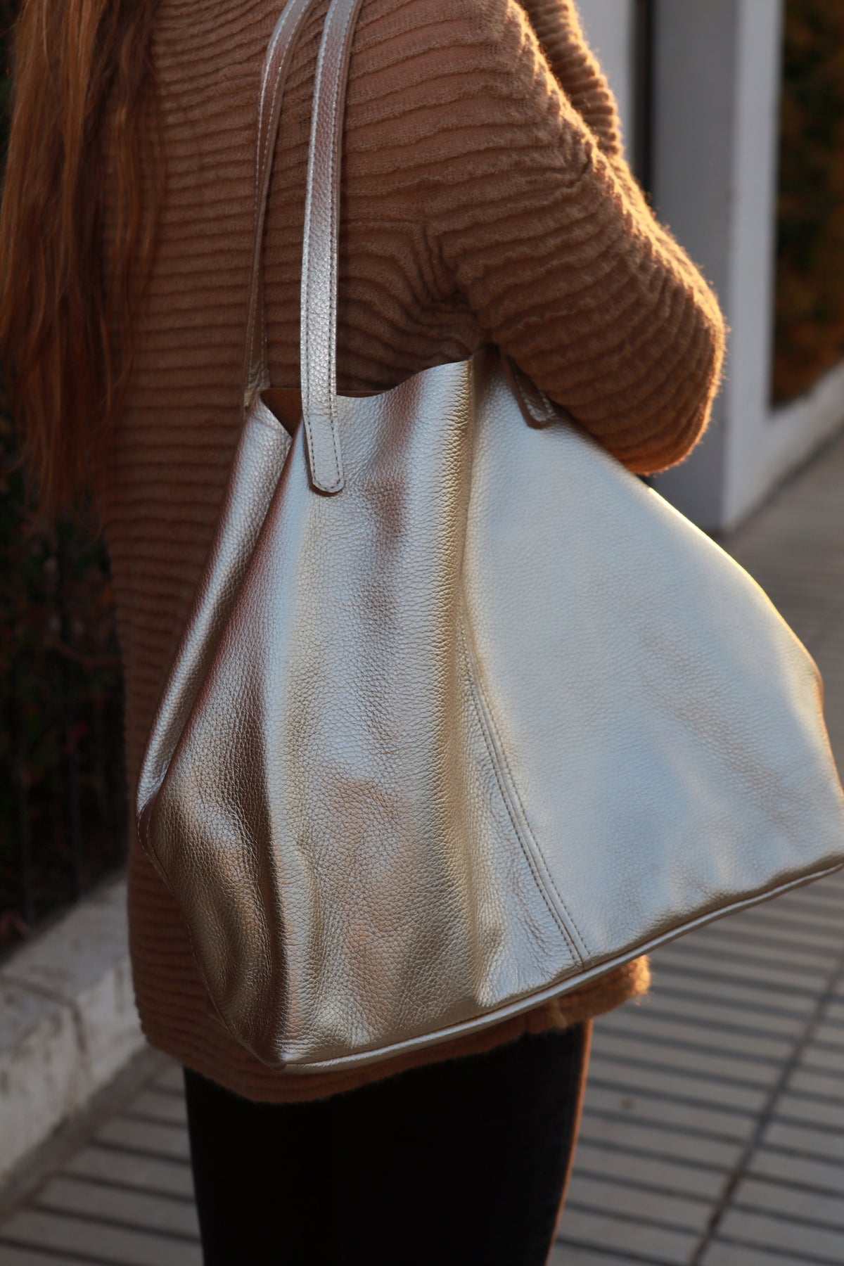 Cartera Paula Dorada poro