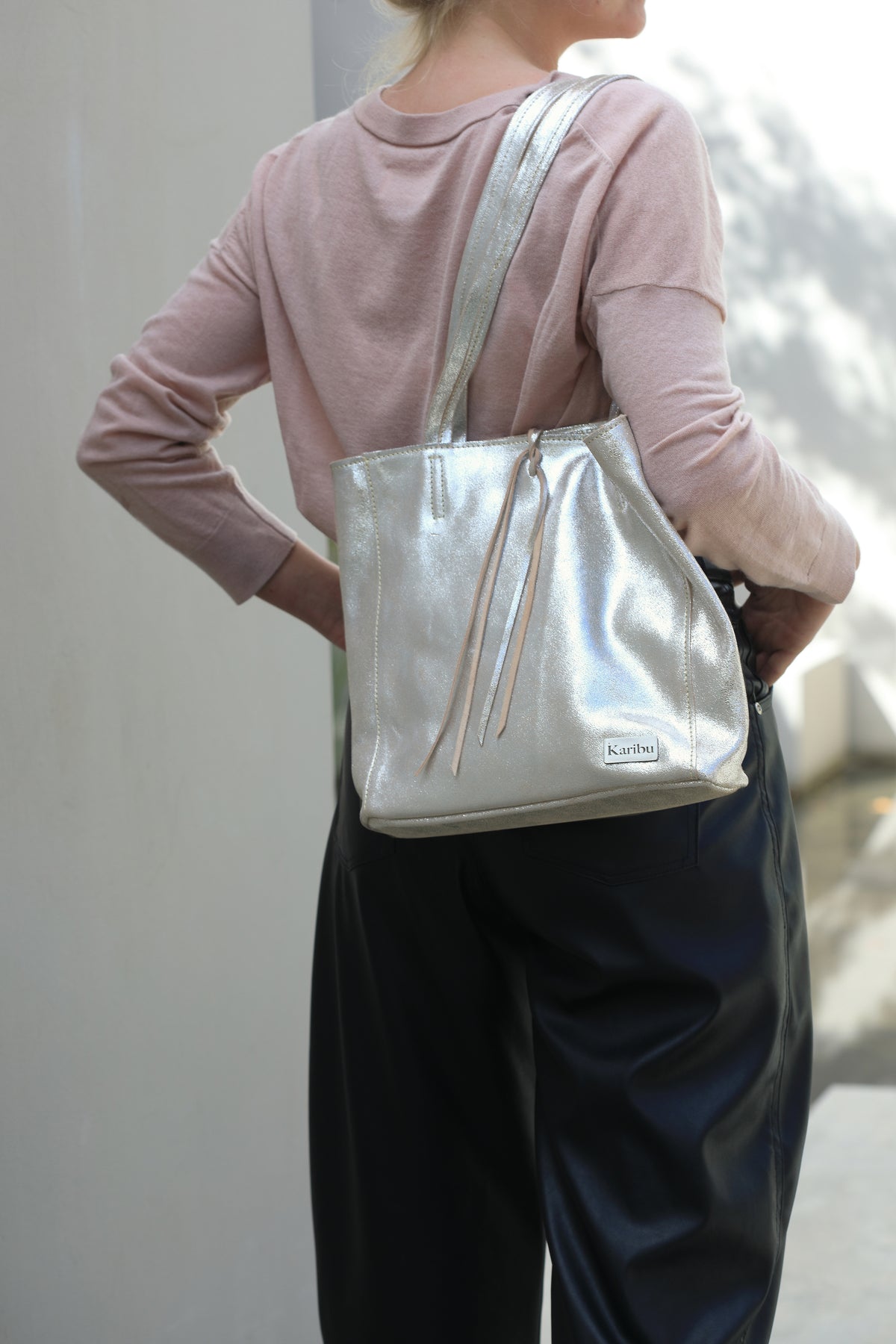 Cartera Florencia Plateada