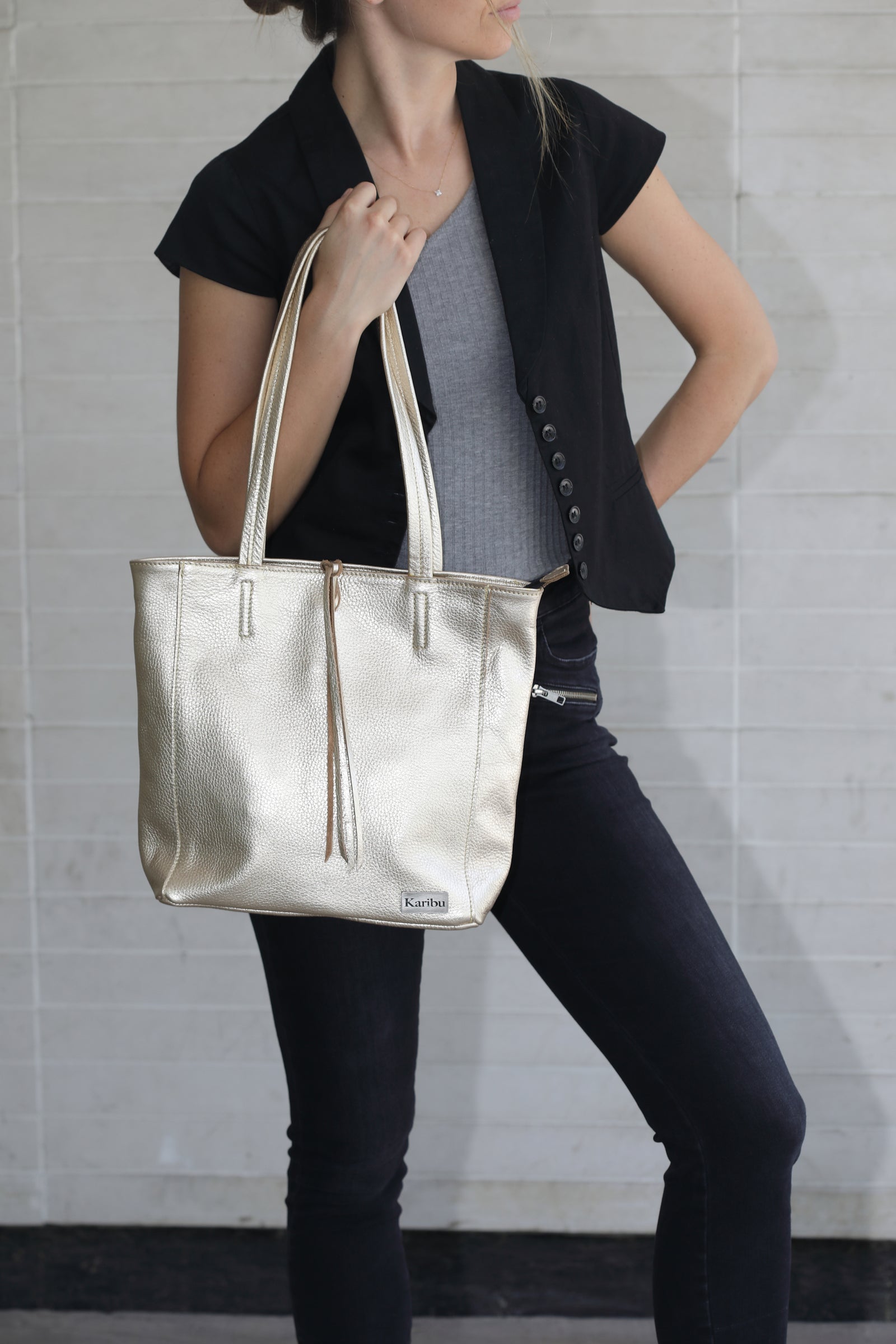 Cartera Florencia Dorada Grano