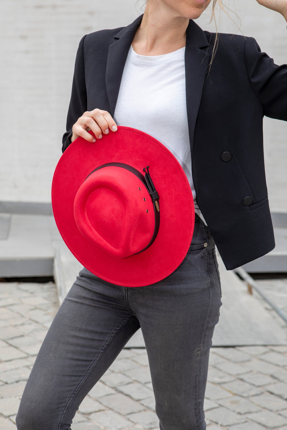 Sombrero de cuero color Sandia