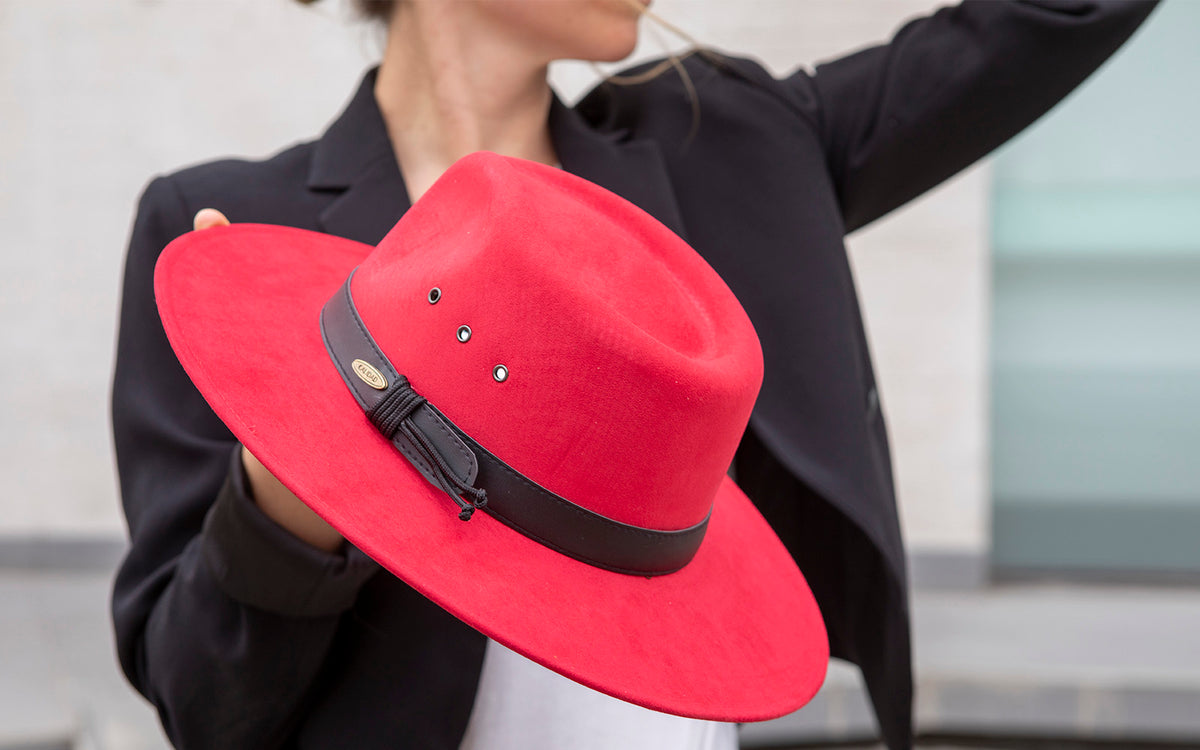 Sombrero de cuero color Sandia