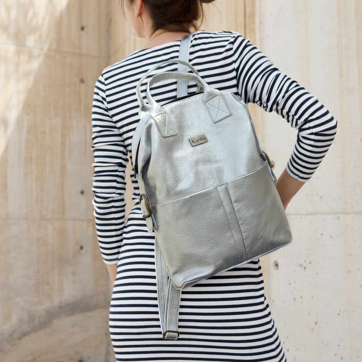 Mochila Julieta Plateada