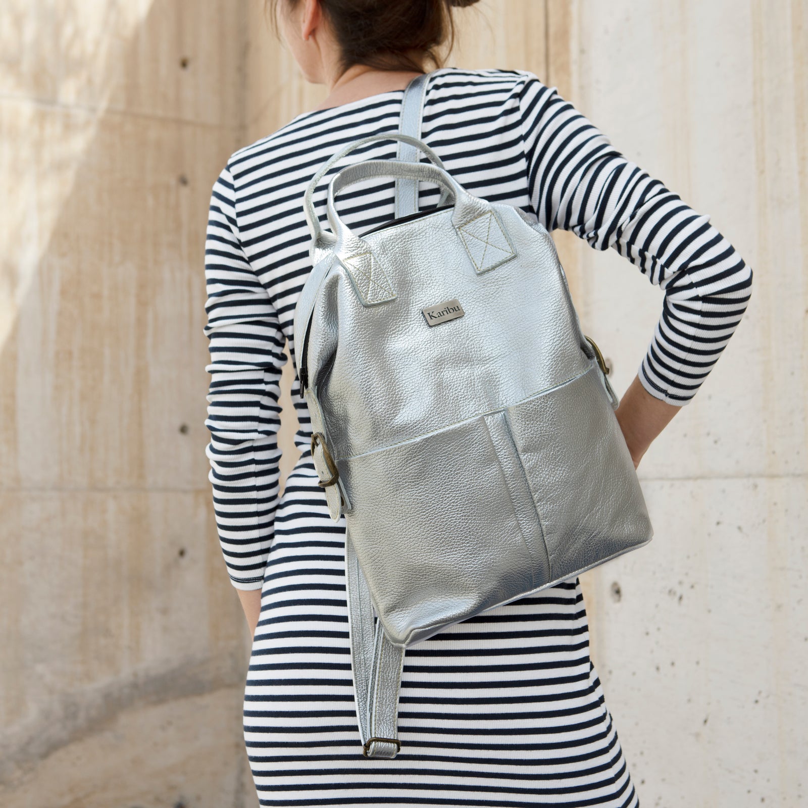 Mochila Julieta Plateada