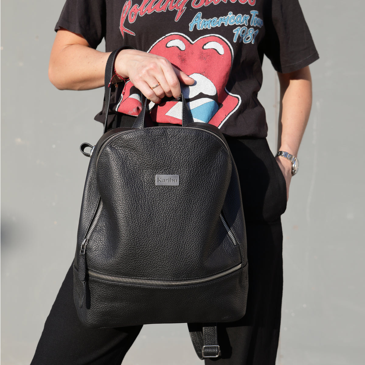Mochila Martina Negra Poro
