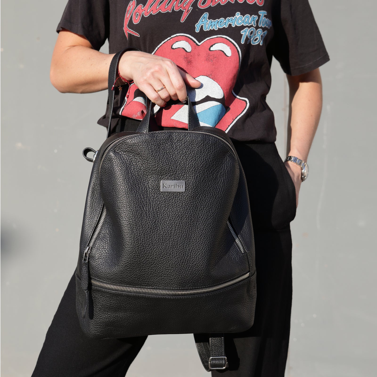 Mochila Martina Negra Poro