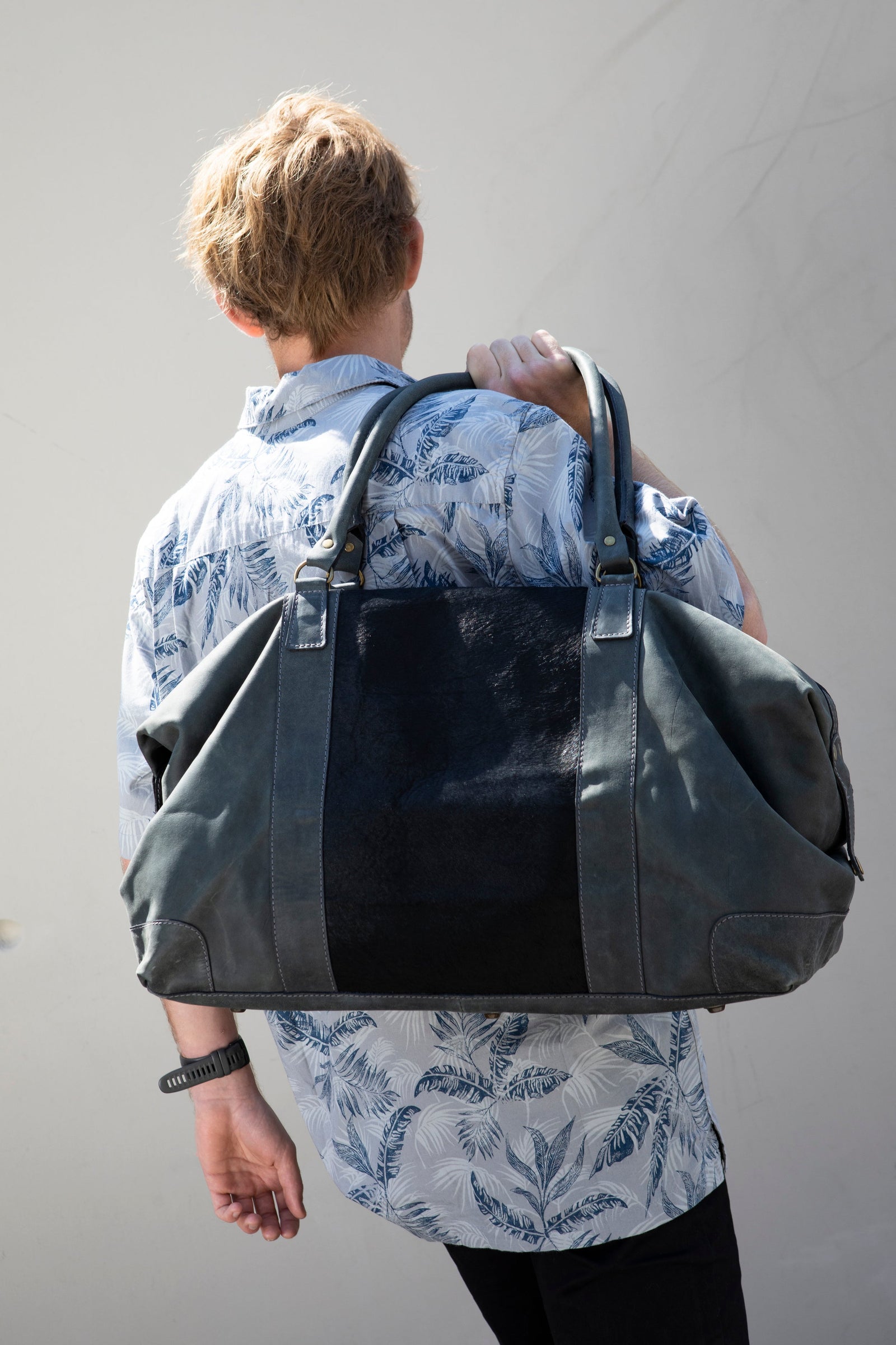 Bolso de Viaje Gris con pelo