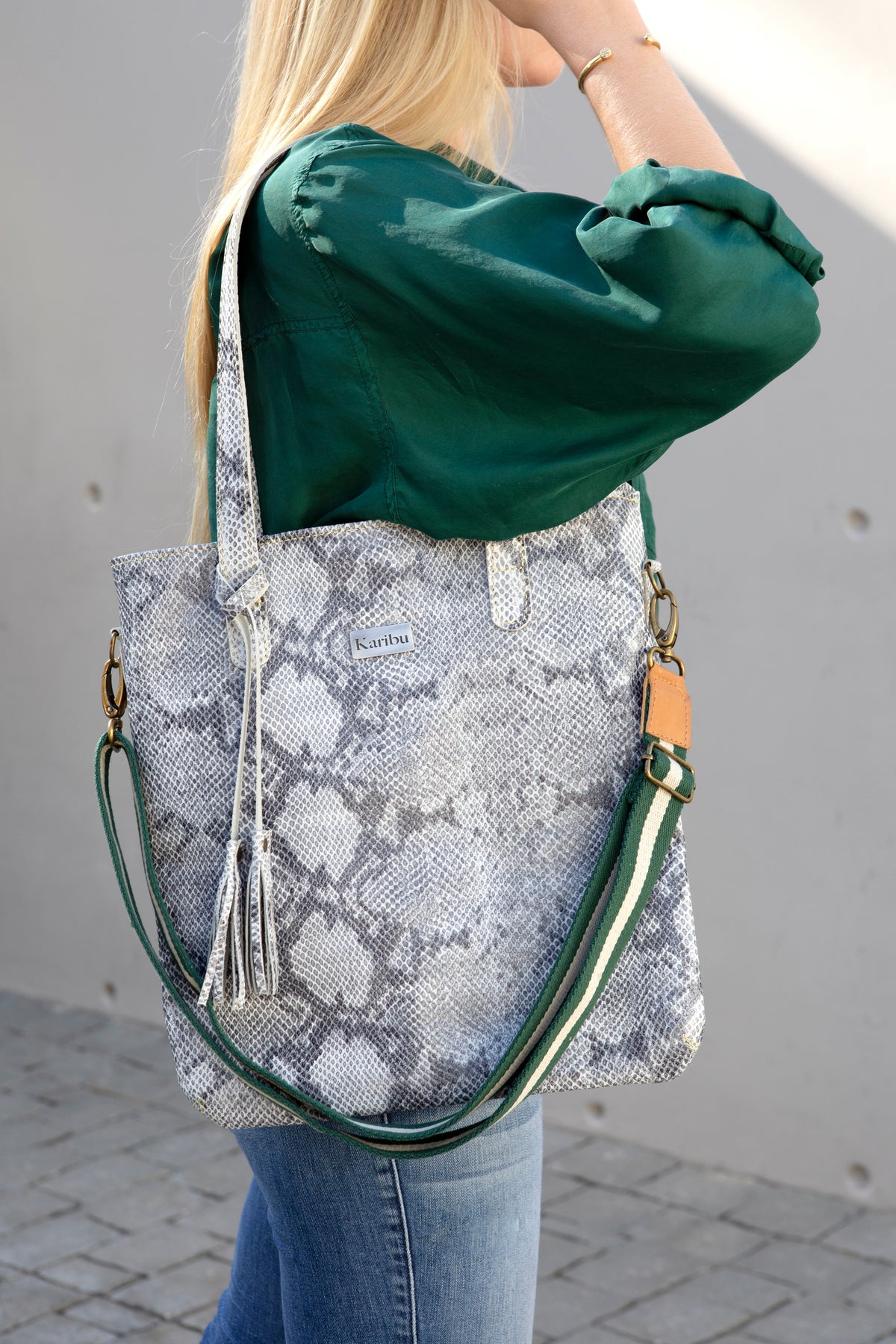 Strap / correa Verde con blanco