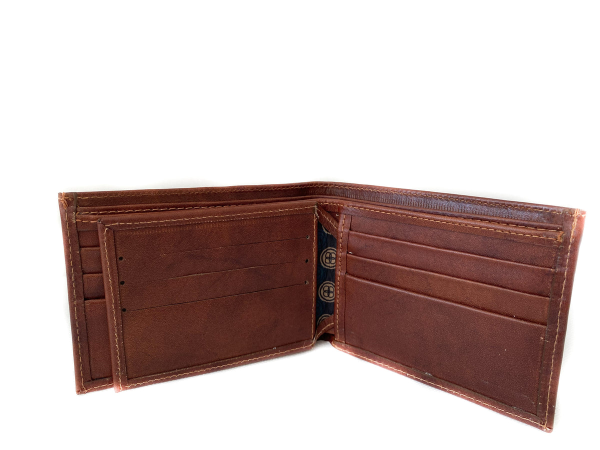 Billetera de cuero de Hombre Tradicional Café