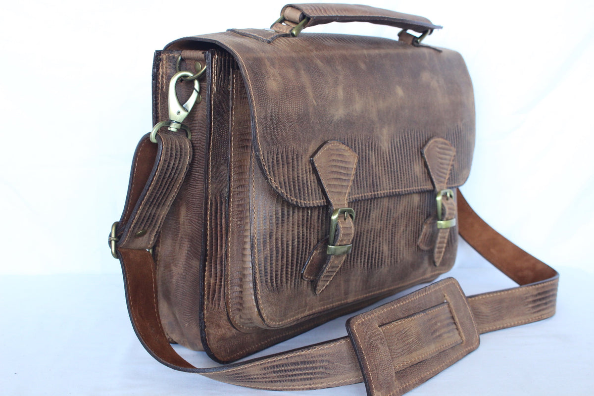 Maletín de Cuero Café Rustico