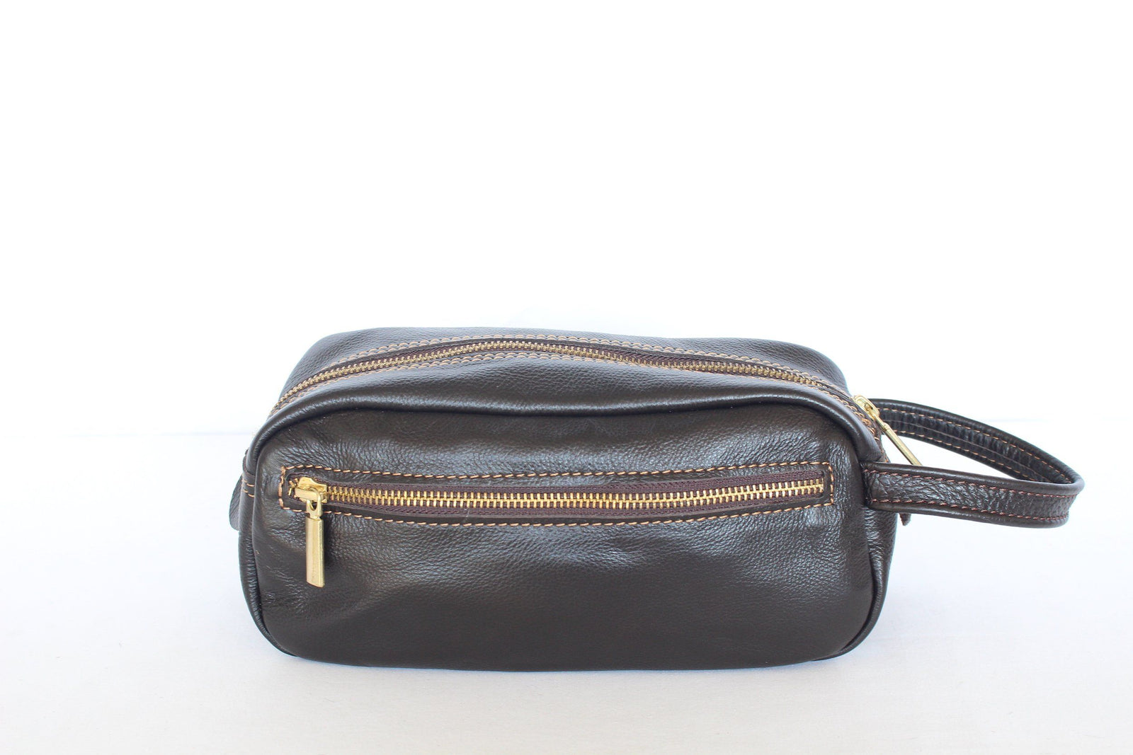 Neceser de Hombre de cuero Cafe Oscuro