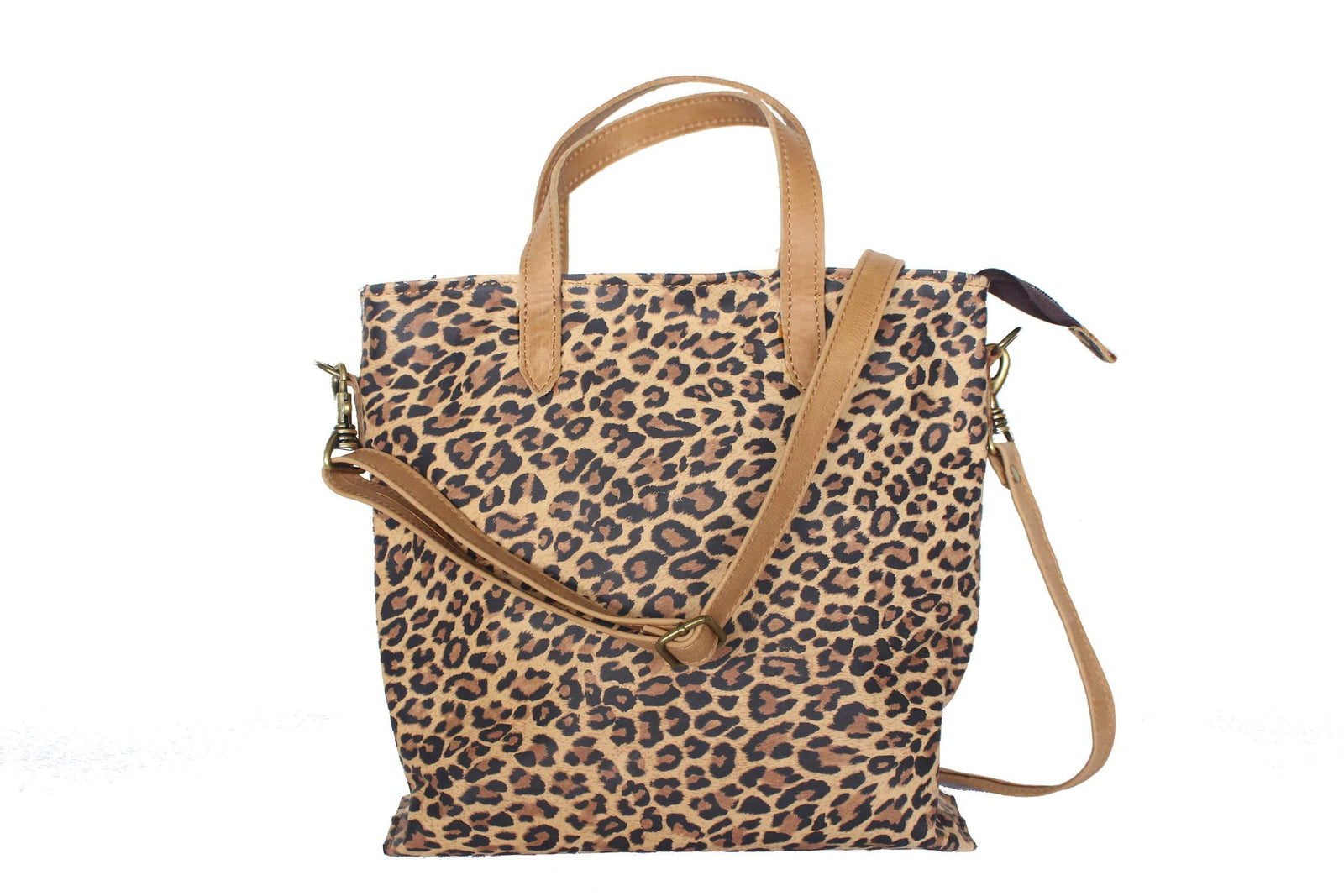 Cartera Kika Animal Print con Tiras Cafe