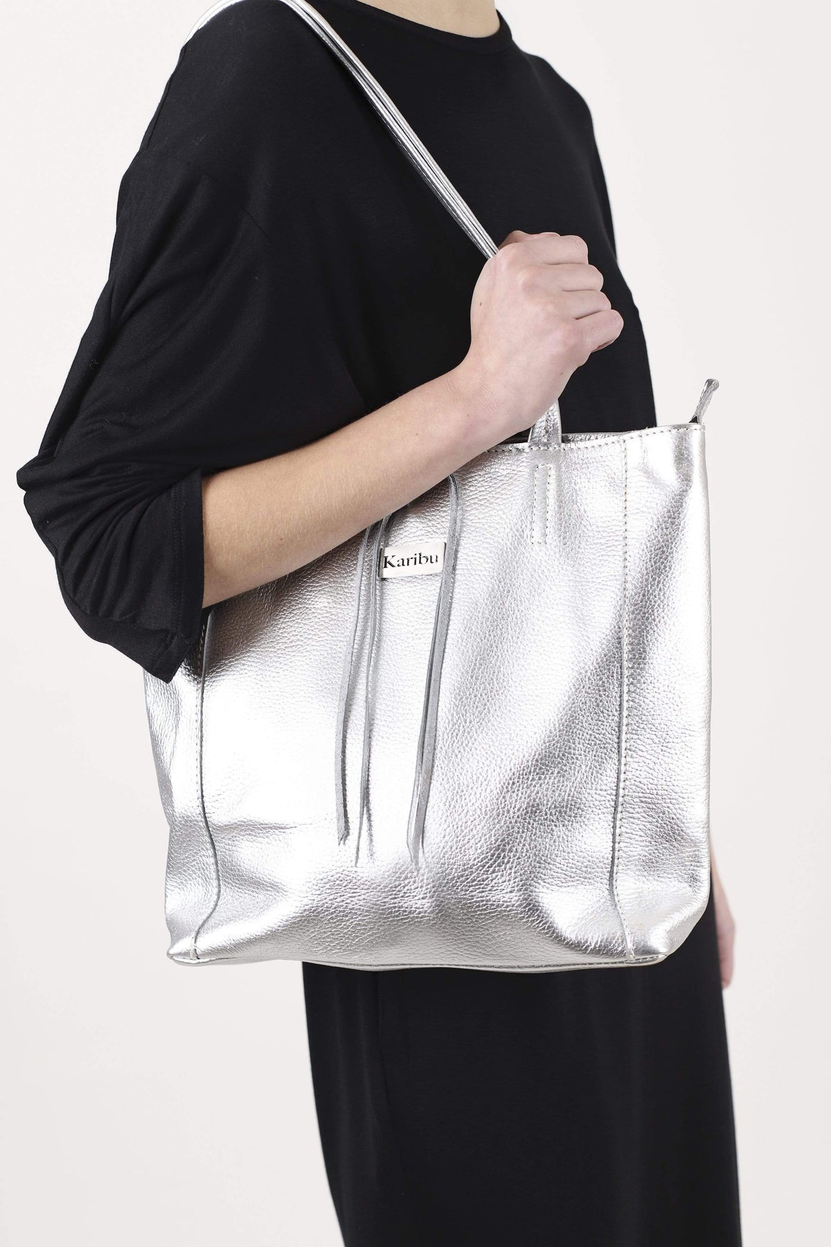 Cartera Florencia Plateada