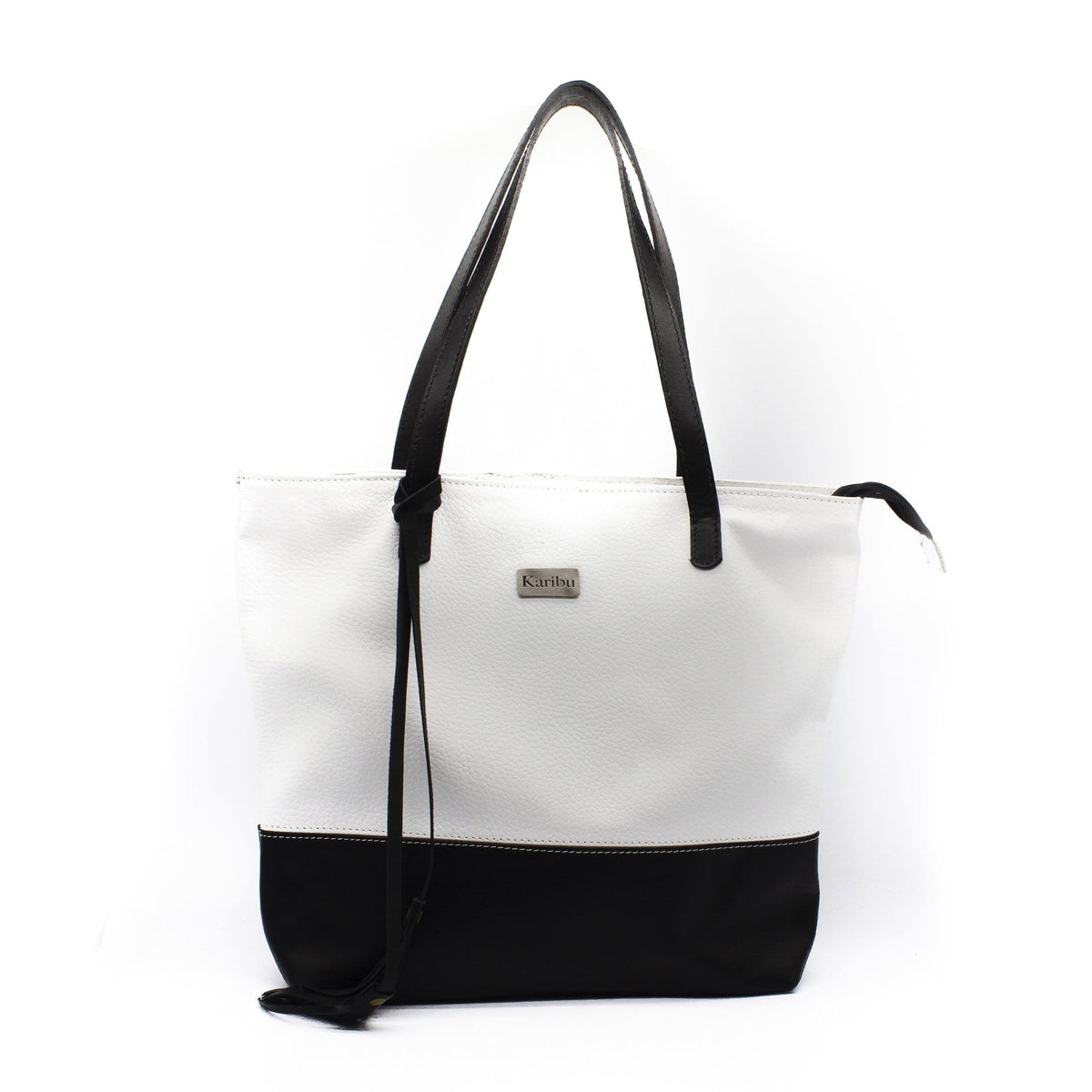 Cartera Victoria Blanca con negro