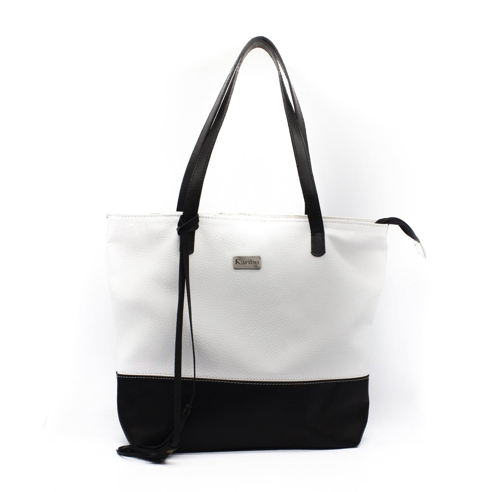 Cartera Victoria Blanca con negro