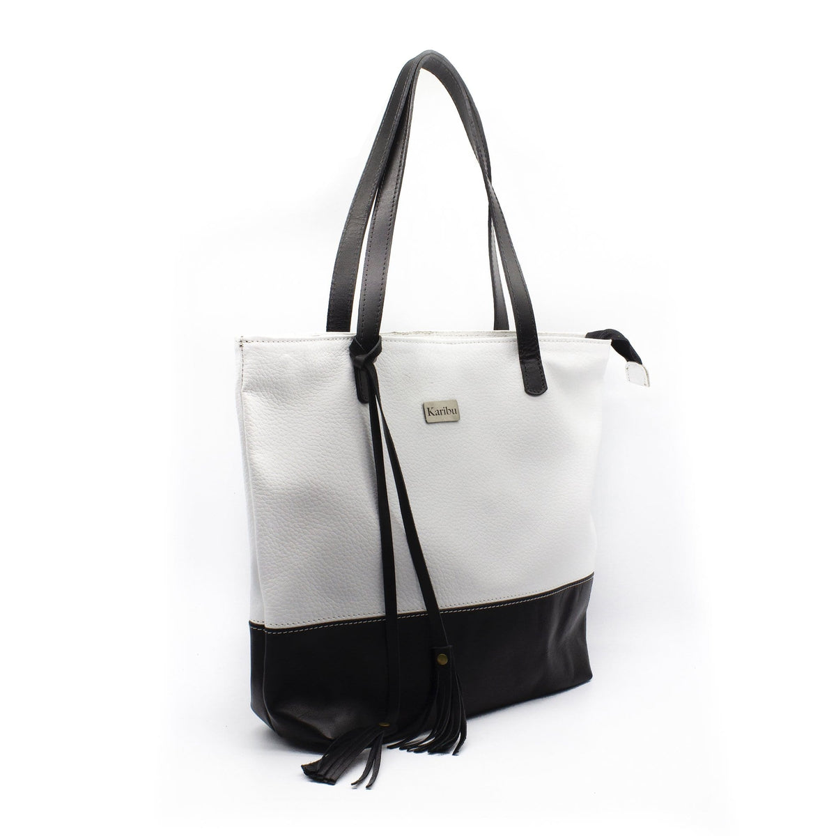 Cartera Victoria Blanca con negro
