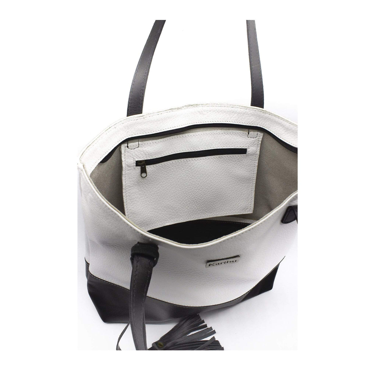 Cartera Victoria Blanca con negro