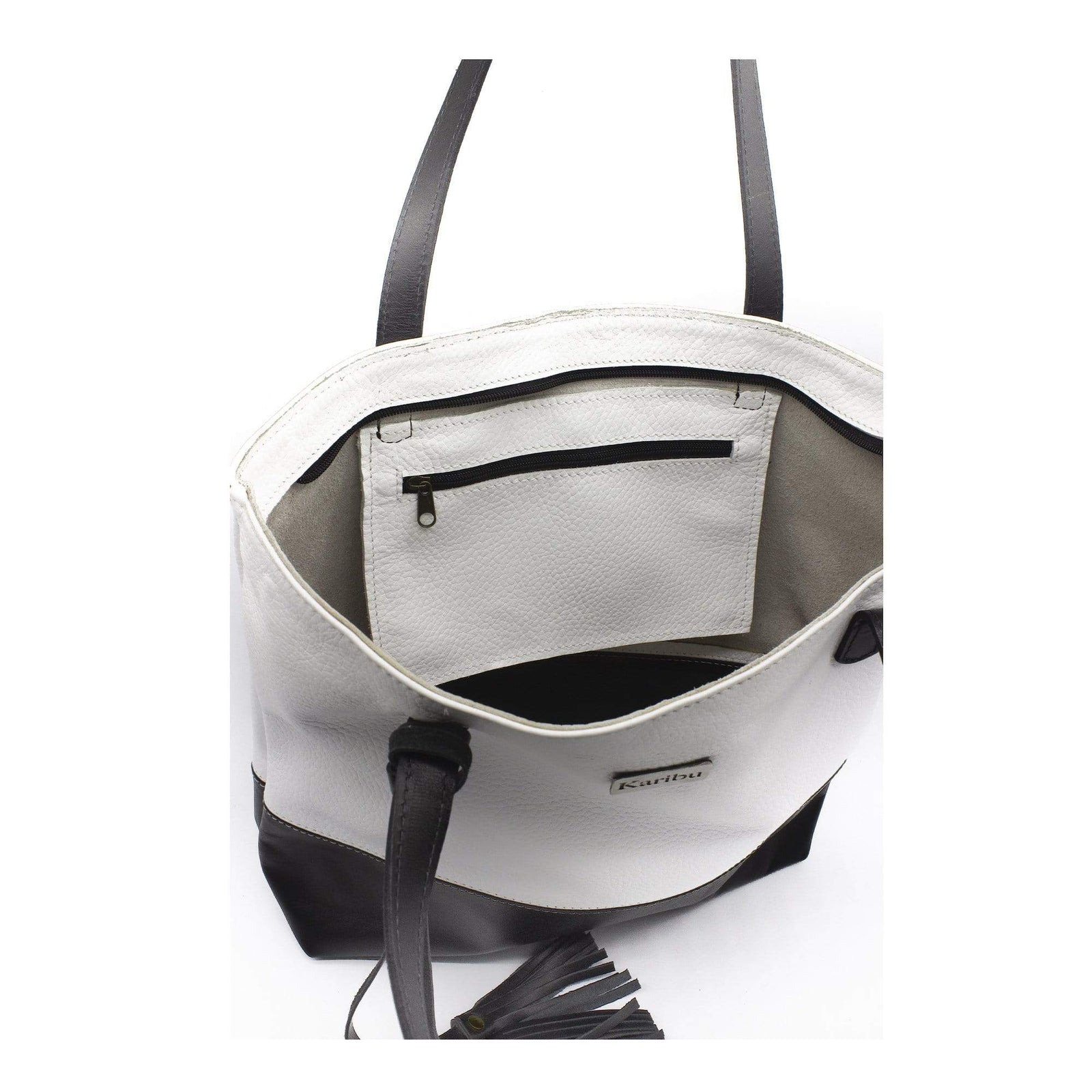 Cartera Victoria Blanca con negro