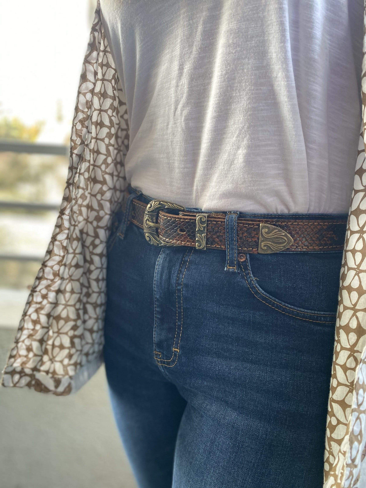 Cinturón Café Diseño oscuro