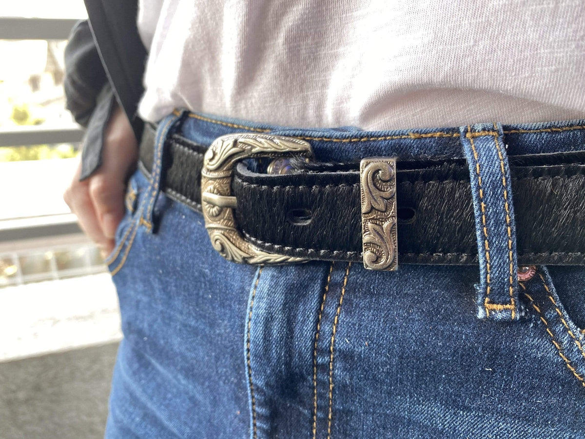 Cinturon Negro Pelos